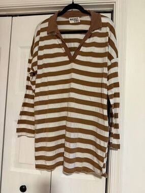 BUCKETLIST Striped Long-Sleeve Dress